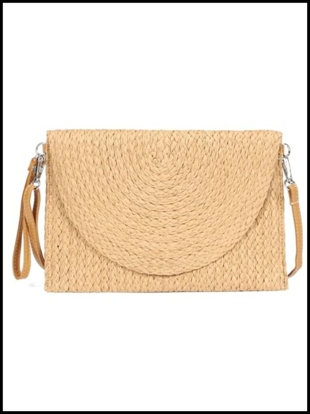 Woven Straw Crossbody Bag Clutch Envelope Shoulder Bag Summer Beach Vacation